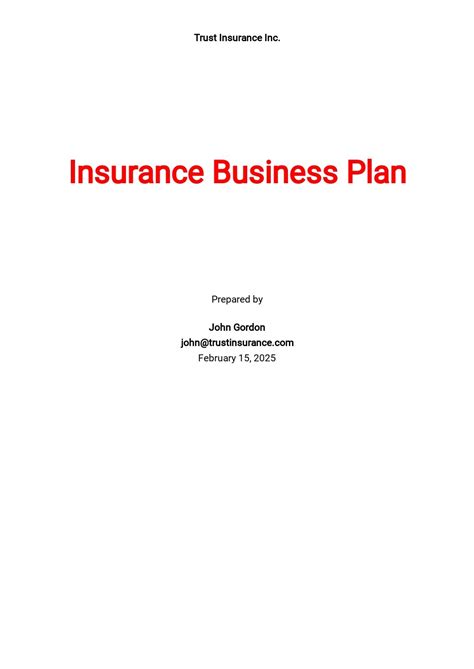 Business Support Insurance Business Plan